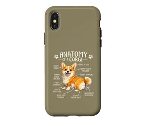 Anatomie drôle d'un Animal de Compagnie Corgi Amoureux de Chien Coque pour iPhone X/XS