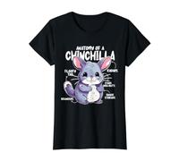 Anatomie drôle d'une Queue de Chinchilla Mignonne T-Shirt Graphique avec Valeur