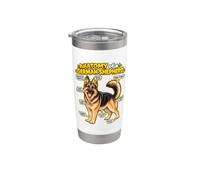 Anatomie du berger allemand Humour drôle de chien Gobelet isotherme en acier inoxydable double paroi