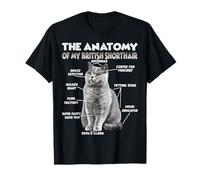 Anatomie du British Shorthair | Humour de Chat Disant | BKH T-Shirt
