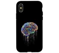 Anatomie du Cerveau coloré Abstrait Art particulaire Coque pour iPhone X/XS