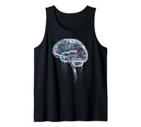 Anatomie du Cerveau coloré Abstrait Light Line Art Débardeur