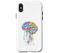 Anatomie du Cerveau coloré Art Abstrait Coque pour iPhone X/XS
