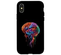 Anatomie du Cerveau coloré Art Fluide Abstrait Coque pour iPhone X/XS