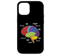 Anatomie du Cerveau Humain Neuroscience Labeled Cortex Lobes Coque pour iPhone 12/12 Pro