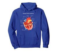 Anatomie du Coeur Humain pour médecin Sweat à Capuche, Unisexe pour Adultes, Bleu Royal, S