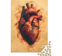 Anatomie du Cœur Humain Puzzle 1000 Pièces Papier pour Adultes Illustration du Cœur Jeu de Puzzle 1000 Pièces Détente Décoration Maison 70x50cm/1000pcs
