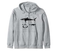 Anatomie du Grand Requin Blanc Sweat à Capuche