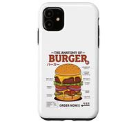 Anatomie du Hamburger rétro Japonais Food Foodie Hamburger Coque pour iPhone 11