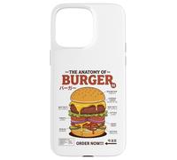 Anatomie du Hamburger rétro Japonais Food Foodie Hamburger Coque pour iPhone 15 Pro Max