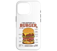 Anatomie du Hamburger rétro Japonais Food Foodie Hamburger Coque pour iPhone 16 Pro