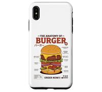 Anatomie du Hamburger rétro Japonais Food Foodie Hamburger Coque pour iPhone XS Max