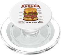 Anatomie du Hamburger rétro Japonais Food Foodie Hamburger PopSockets PopGrip pour MagSafe
