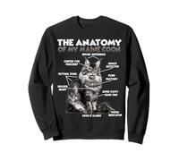 Anatomie du Maine Coon | Humour de Chat Disant | Gentil Sweatshirt