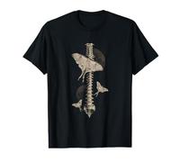 Anatomie du Papillon Gothique de la Colonne vertébrale Lune Occulte Nature T-Shirt Graphique avec Valeur