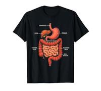 Anatomie du système digestif Gastroentérologie Médical T-Shirt Graphique avec Valeur