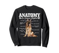 Anatomie d'un Berger Allemand drôle Mignon Chien Maman Papa Sweatshirt