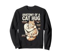 Anatomie d'un Chat câlin drôle Amateur de Chat propriétaire de Chat Sweatshirt
