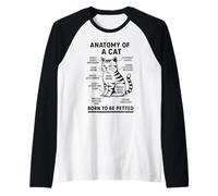 Anatomie d'un chat, chaton parents amoureux des félins drôle Manche Raglan
