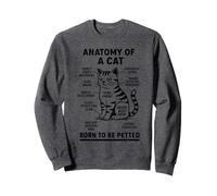 Anatomie d'un chat, chaton parents amoureux des félins drôle Sweatshirt