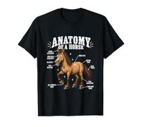 Anatomie d'un Cheval drôle équestre Meme Humour Iconic Witty T-Shirt Graphique avec Valeur