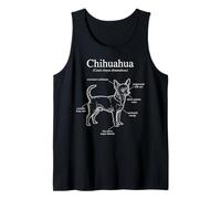 Anatomie d'un Chihuahua drôle Diagramme de Chien Débardeur