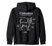 Anatomie d'un Chihuahua drôle Diagramme de Chien Sweat à Capuche