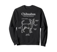 Anatomie d'un Chihuahua drôle Diagramme de Chien Sweatshirt