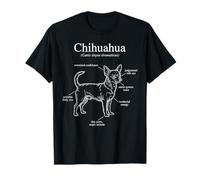 Anatomie d'un Chihuahua drôle Diagramme de Chien T-Shirt