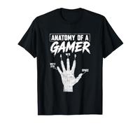 Anatomie d'un Clavier de Jeu à Main Squelette Gamer T-Shirt