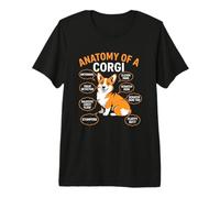 Anatomie d'un Corgi - Funny Corgi Dad Corgi Mom Cute Corgi T-Shirt Haut de Gamme