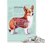 Anatomie d'un Corgi Gallois, Puzzle rectangulaire en Papier emboîtable précis pour Enfants Adultes, Cadeau Unique, 1000 pièces (26 x 38 cm)