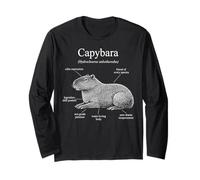 Anatomie d'un Diagramme drôle de Rongeur de Capybara Manche Longue