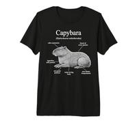 Anatomie d'un Diagramme drôle de Rongeur de Capybara T-Shirt Haut de Gamme