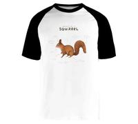 Anatomie d'un Écureuil Manches Courtes Unisexe Blanc Baseball Tee White Unisex Baseball Tee Short Sleeve T-Shirt