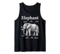 Anatomie d'un éléphant drôle de la Faune Diagramme Débardeur