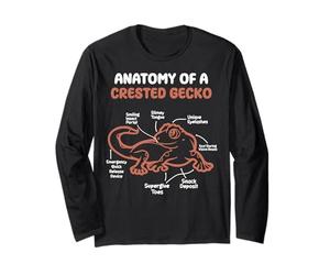 Anatomie d'un Gecko à crête pour Animal Domestique lézard Reptile Cils Manche Longue