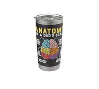 Anatomie d'un papa cerveau drôle père humour Gobelet isotherme en acier inoxydable double paroi