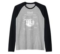 Anatomie d'un Paresseux drôle Animal Diagramme Manche Raglan