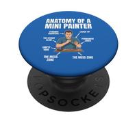 Anatomie d'un Peintre Miniature Amateur drôle Art PopSockets PopGrip Adhésif