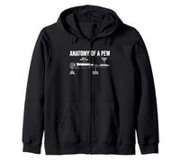 Anatomie d'un Pew Funny Gun Shooting Range Humour Sweat à Capuche