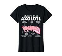 Anatomie d'un propriétaire Askolotl Mexicain Walking Fish Lover T-Shirt Graphique avec Valeur, Femme, Noir, L