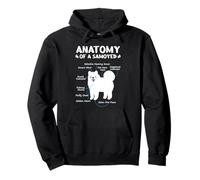 Anatomie d'un samoyède - Funny Cartoon Dog Lover Sweat à Capuche