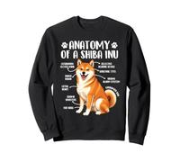 Anatomie d'un Shiba Inu - Chien Japonais Papa Chien Maman Sweatshirt