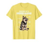 Anatomie d'un Vallhund suédois T-Shirt, Homme, Citron, XL