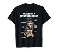 Anatomie d'un Vallhund suédois T-Shirt, Homme, Noir, M