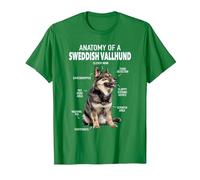 Anatomie d'un Vallhund suédois T-Shirt, Homme, Vert Kelly, L
