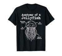Anatomie d'une méduse Nouilles épicées drôle biologie Marine T-Shirt