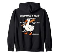Anatomie d'une oie mauvais yeux humour chaos Sweat à Capuche
