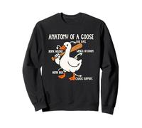 Anatomie d'une oie mauvais yeux humour chaos Sweatshirt